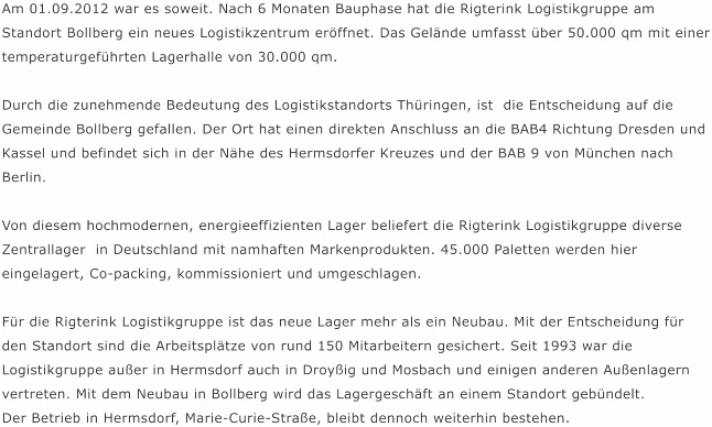 Rigterink Logistikgruppe Nordhorn - Bollberg